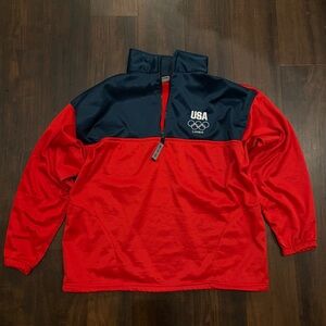 Team USA Olympics London Quarter Zip Pullover Made in USA L